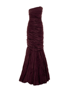 Load image into Gallery viewer, Strapless fish cut hand pleated draped Tafeta gown
